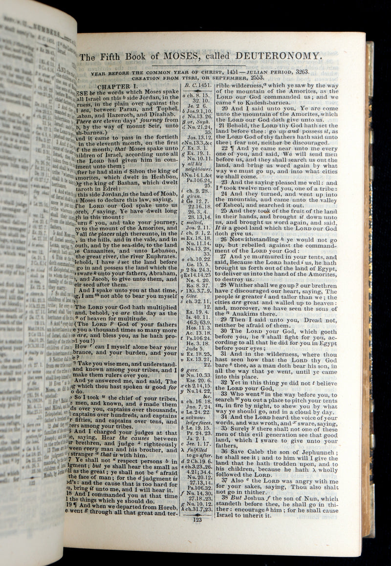 1850 Rare Book with clasps - The Polyglott Bible; Old and New Testaments