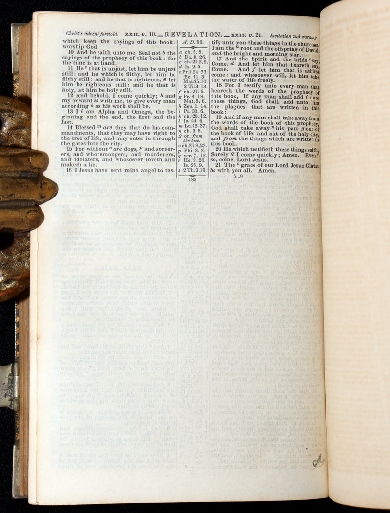 1850 Rare Book with clasps - The Polyglott Bible; Old and New Testaments