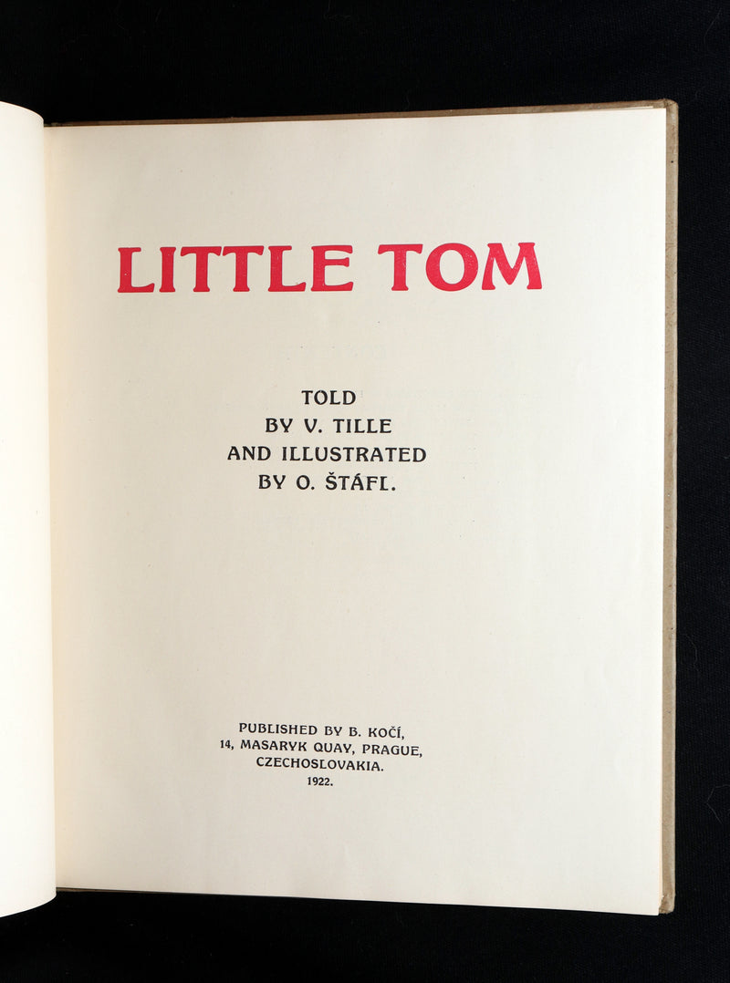 1922 Rare First Edition - Little Tom by Václav Tille illustrated by Otakar Štafl