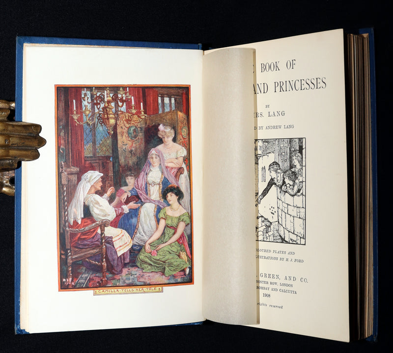 1908 Rare First Edition - The Book of Princes and Princesses by Mrs. Lang