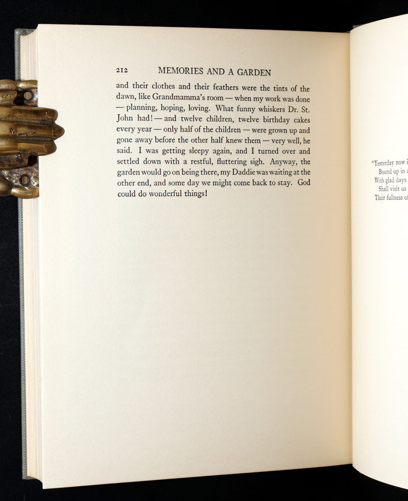 1924 Rare First Edition - Memories and a Garden by Emily Eldredge Saville