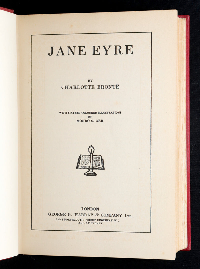 1921 First Illustrated Edition by Monro S. Orr - Jane Eyre by Charlotte Bronte
