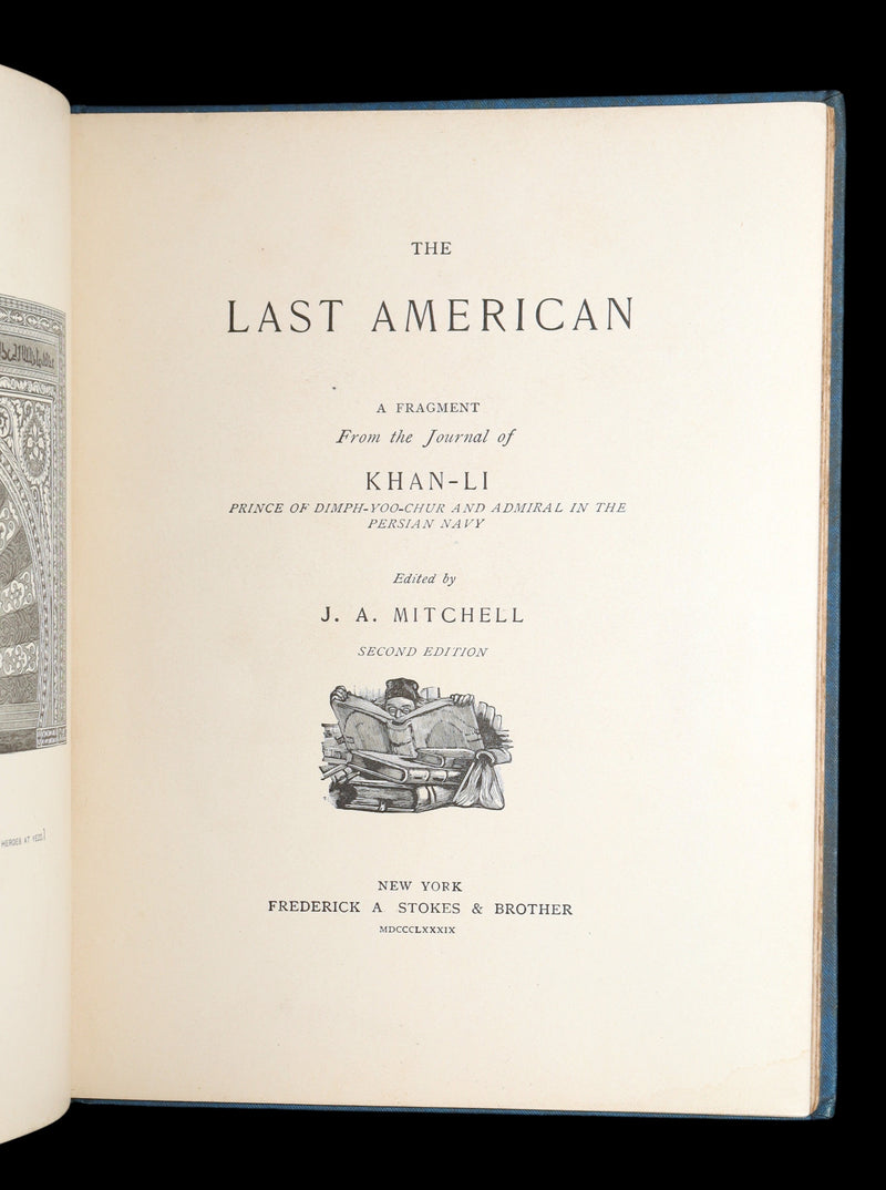 1889 Rare Precursors of Science Fiction - The Last American by J.A. Mitchell