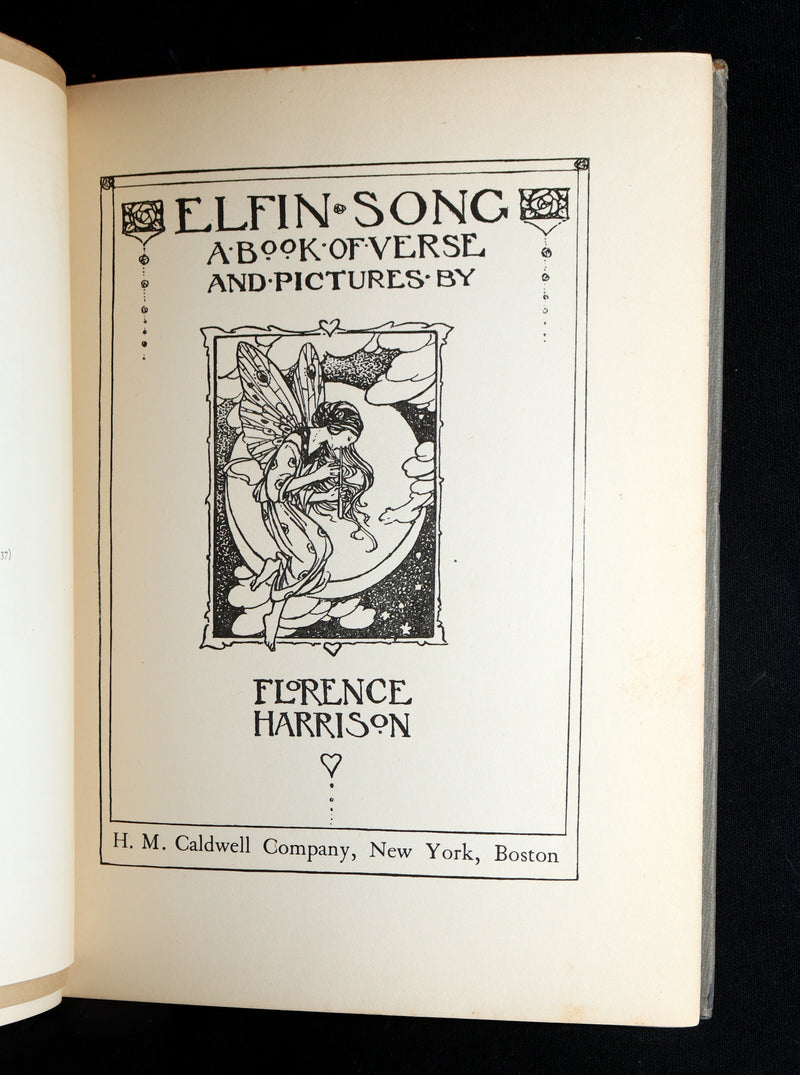 1912 Rare First Edition - Elfin Song, Verse and Pictures by Florence Harrison