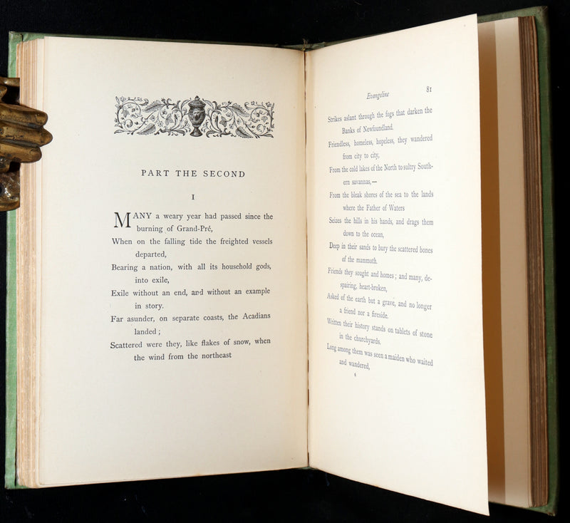 1893 Rare Book - Evangeline, A Tale of Acadie illustrated by F O C Darley