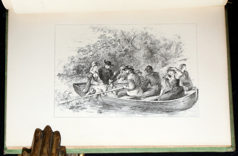 1893 Rare Book - Evangeline, A Tale of Acadie illustrated by F O C Darley