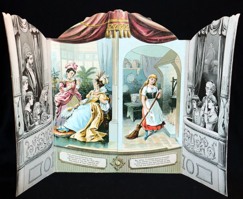 1891 Scarce Victorian Book - Cinderella, Theater Pantomime toy Book by McLoughlin.