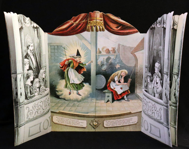 1891 Scarce Victorian Book - Cinderella, Theater Pantomime toy Book by McLoughlin.