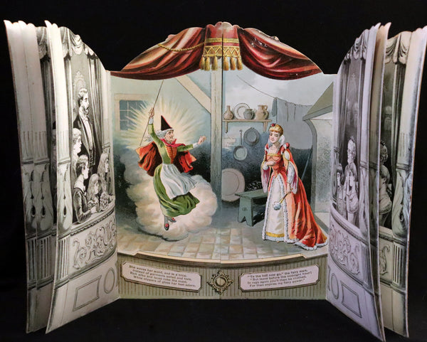 1891 Scarce Victorian Book - Cinderella, Theater Pantomime toy Book by McLoughlin.