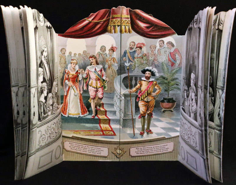 1891 Scarce Victorian Book - Cinderella, Theater Pantomime toy Book by McLoughlin.