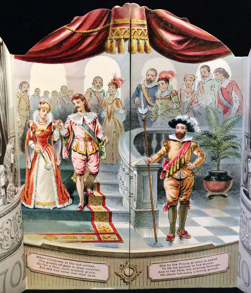 1891 Scarce Victorian Book - Cinderella, Theater Pantomime toy Book by McLoughlin.