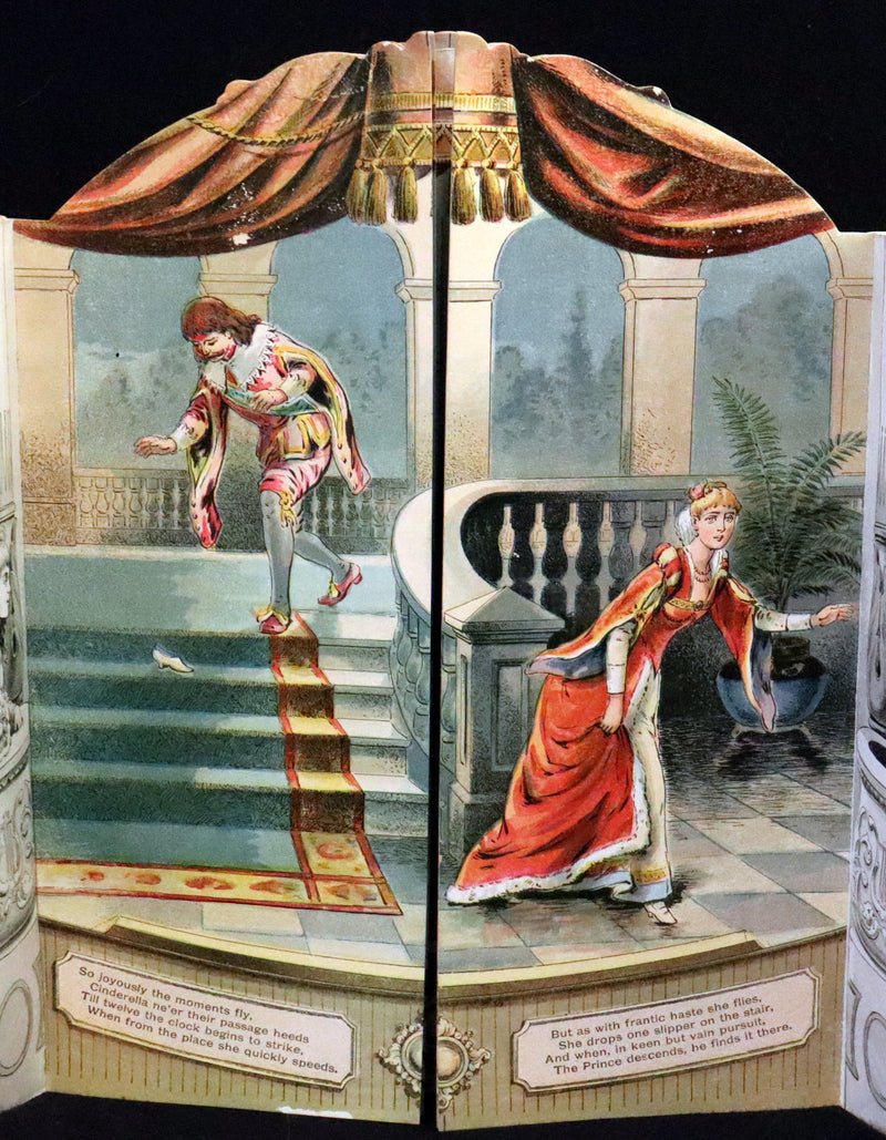 1891 Scarce Victorian Book - Cinderella, Theater Pantomime toy Book by McLoughlin.