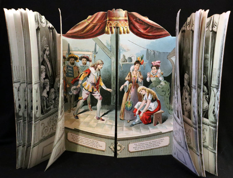 1891 Scarce Victorian Book - Cinderella, Theater Pantomime toy Book by McLoughlin.