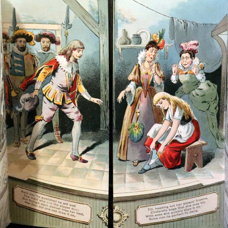 1891 Scarce Victorian Book - Cinderella, Theater Pantomime toy Book by McLoughlin.