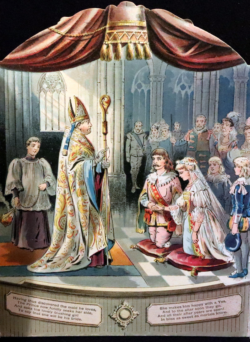 1891 Scarce Victorian Book - Cinderella, Theater Pantomime toy Book by McLoughlin.