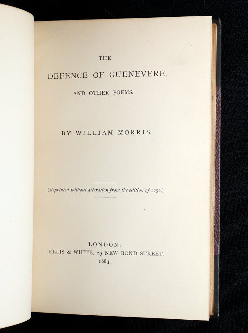 1883 Rare Book - The Defence of Guenevere, King Arthur by William Morris