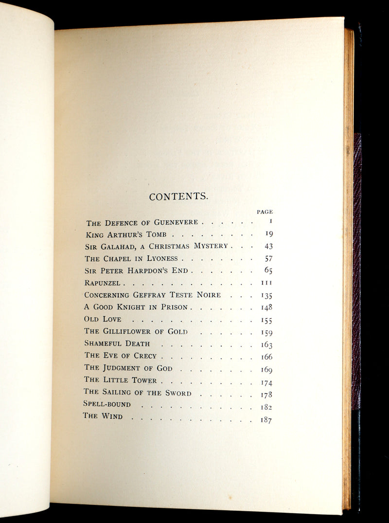 1883 Rare Book - The Defence of Guenevere, King Arthur by William Morris