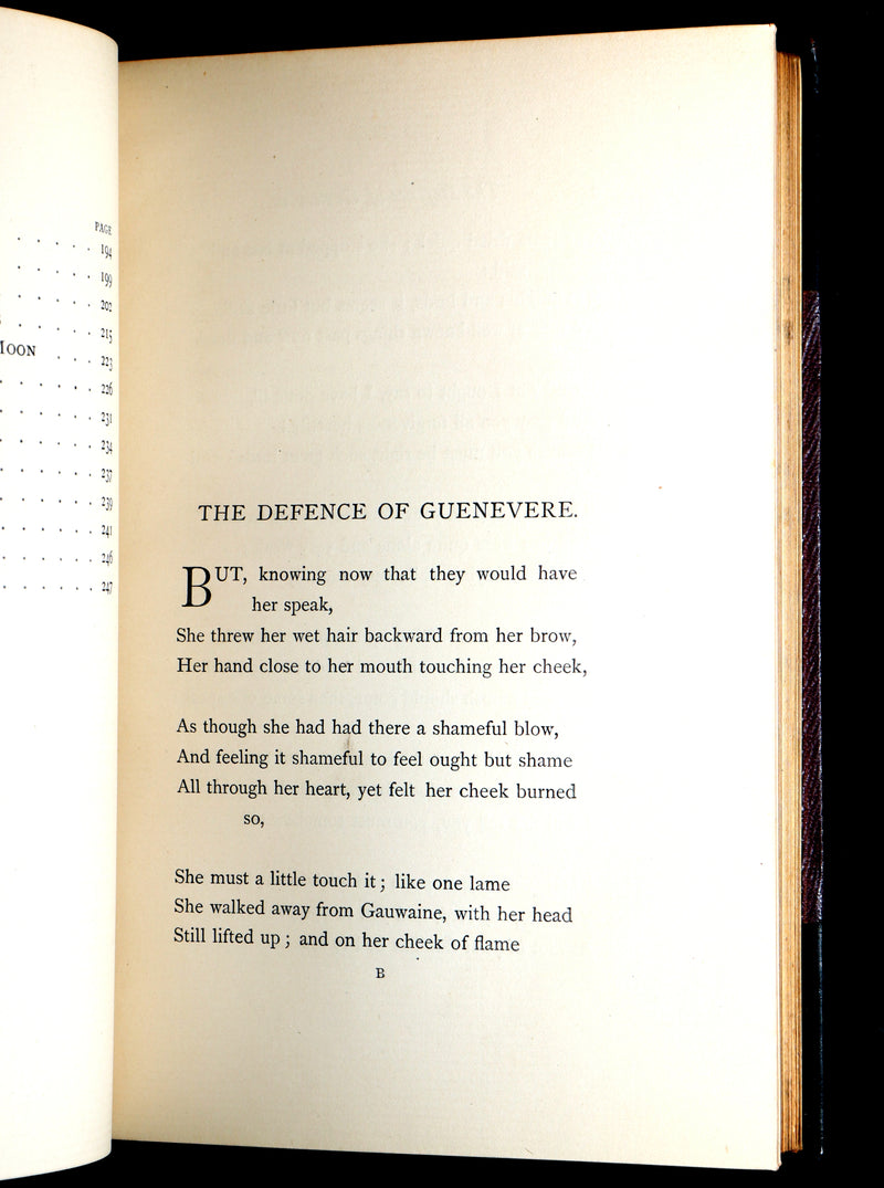 1883 Rare Book - The Defence of Guenevere, King Arthur by William Morris
