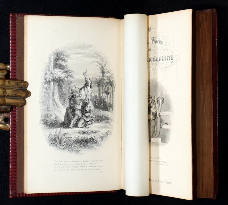 1860 Rare Book- The Poetical Works of James Montgomery of Sheffield, illustrated