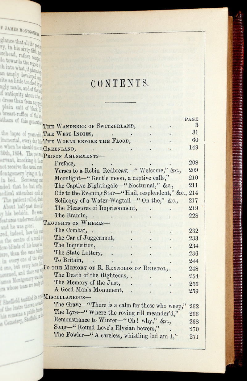 1860 Rare Book- The Poetical Works of James Montgomery of Sheffield, illustrated