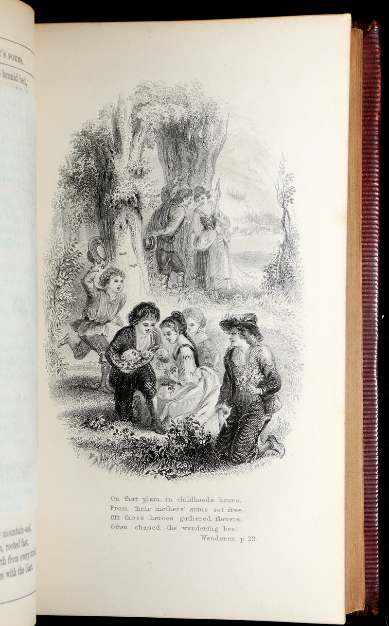 1860 Rare Book- The Poetical Works of James Montgomery of Sheffield, illustrated