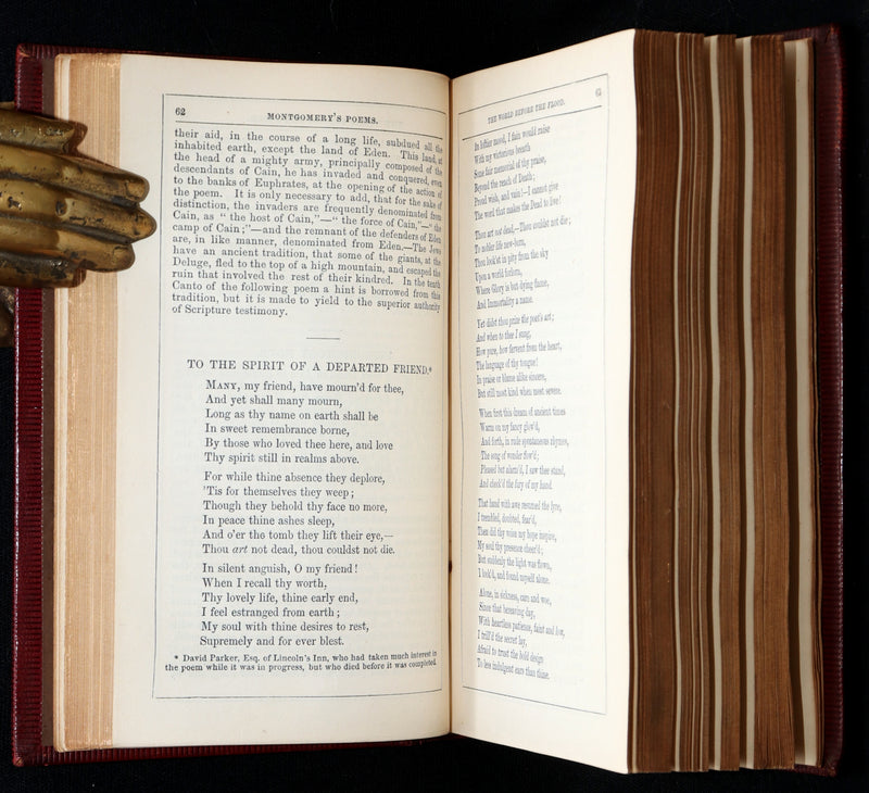 1860 Rare Book- The Poetical Works of James Montgomery of Sheffield, illustrated