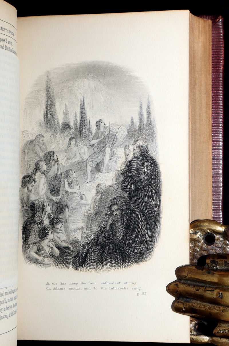 1860 Rare Book- The Poetical Works of James Montgomery of Sheffield, illustrated