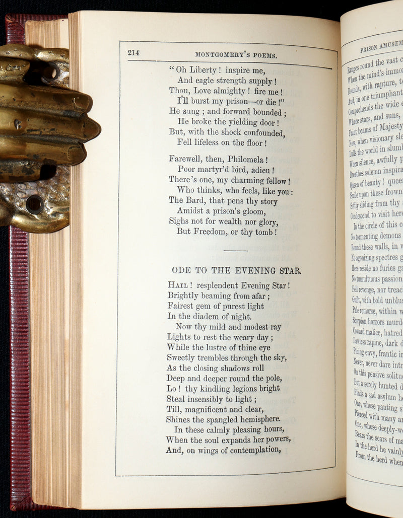 1860 Rare Book- The Poetical Works of James Montgomery of Sheffield, illustrated