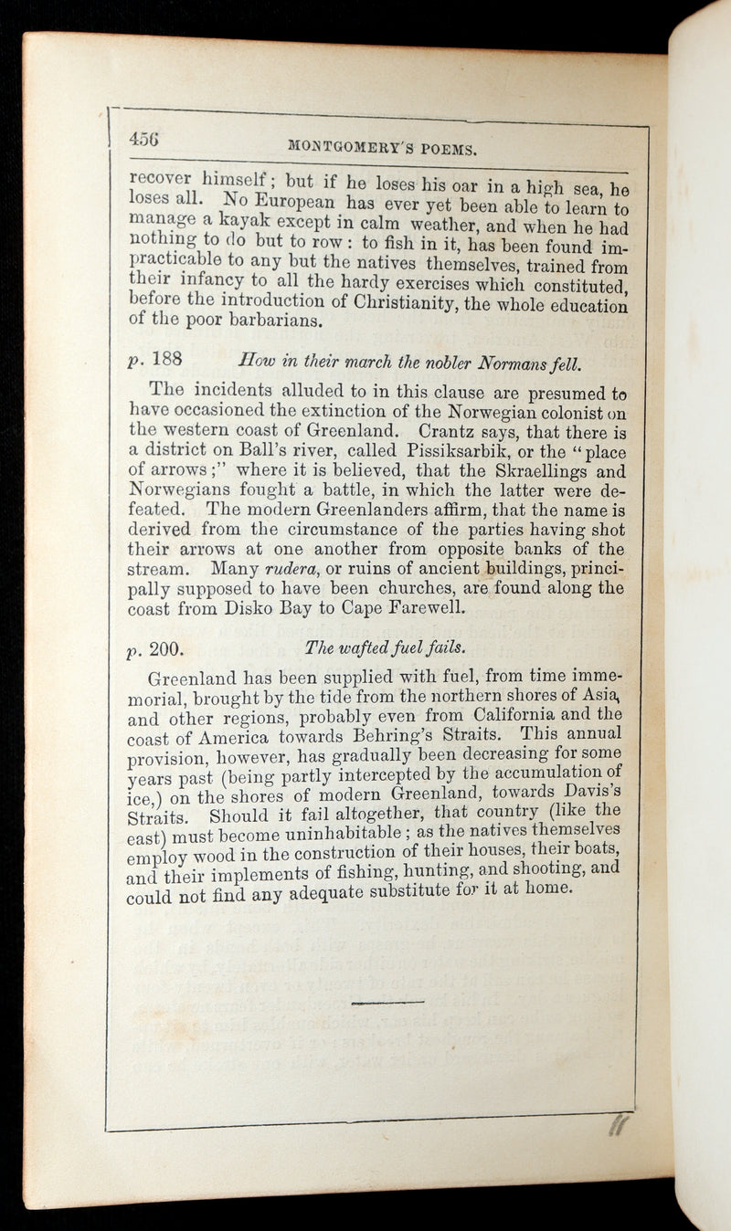 1860 Rare Book- The Poetical Works of James Montgomery of Sheffield, illustrated