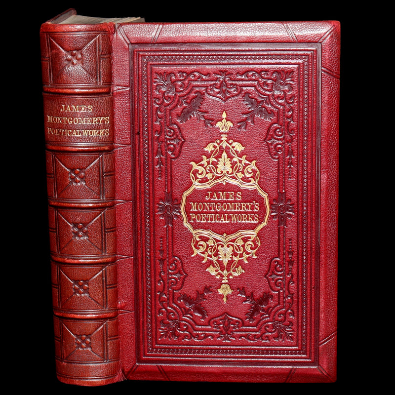1860 Rare Book- The Poetical Works of James Montgomery of Sheffield, illustrated