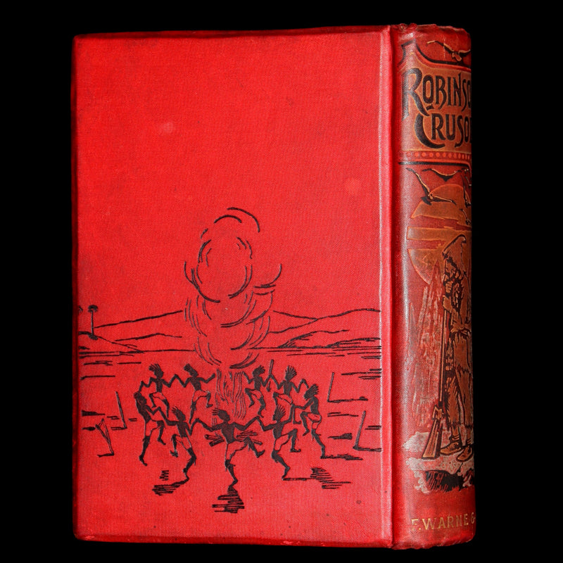1890 Rare Book - The Life and Adventures of Robinson Crusoe by Daniel Defoe