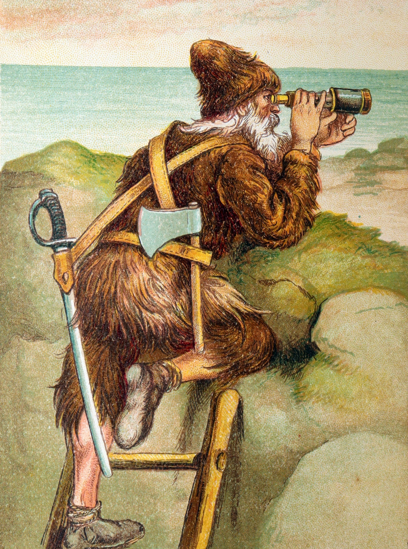 1890 Rare Book - The Life and Adventures of Robinson Crusoe by Daniel Defoe