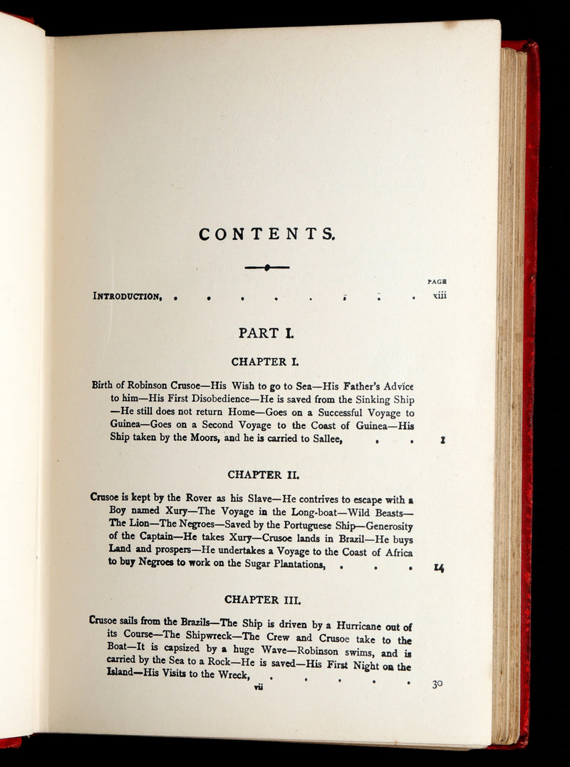 1890 Rare Book - The Life and Adventures of Robinson Crusoe by Daniel Defoe