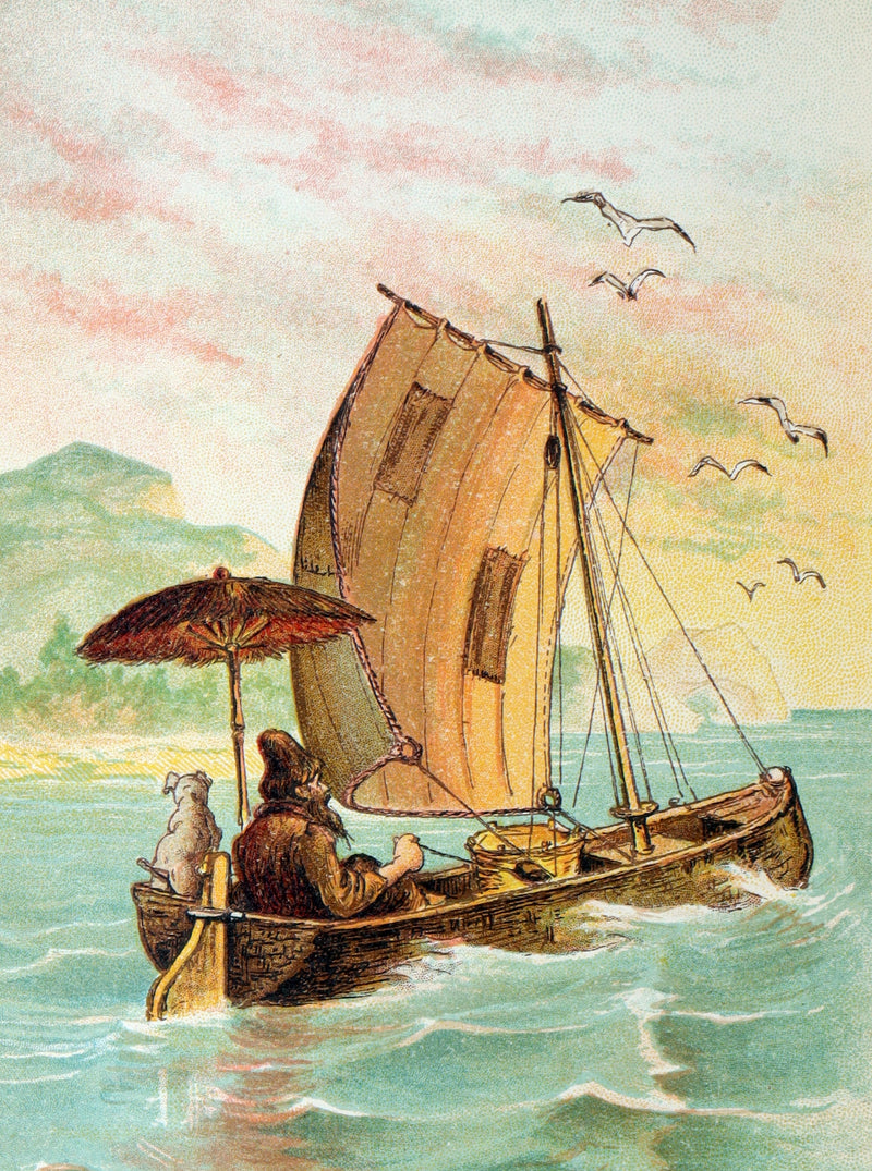 1890 Rare Book - The Life and Adventures of Robinson Crusoe by Daniel Defoe