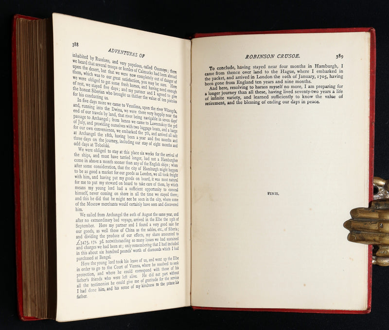 1890 Rare Book - The Life and Adventures of Robinson Crusoe by Daniel Defoe