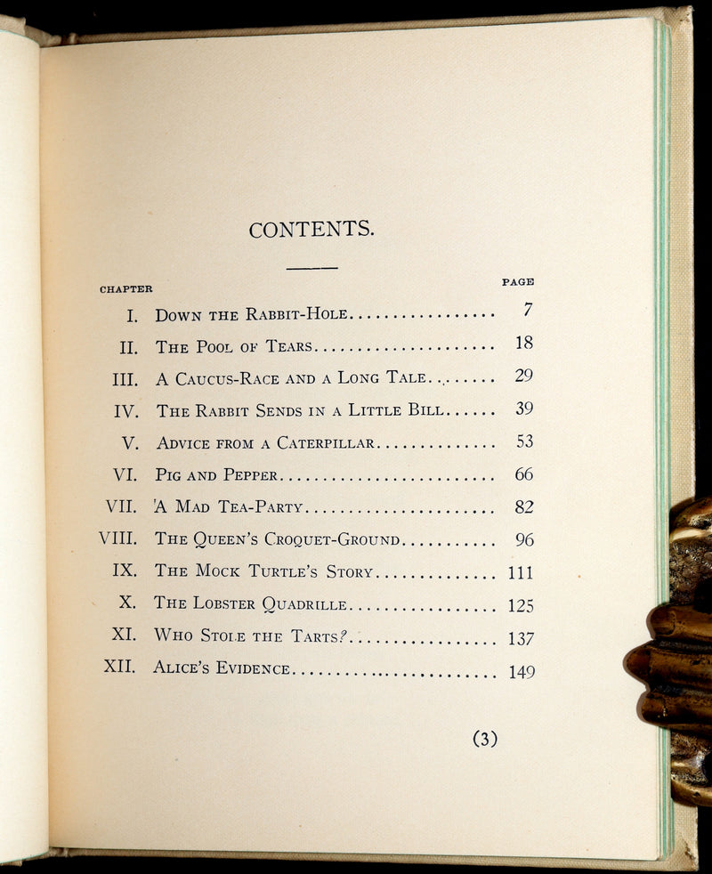 1897 Rare Book - Alice's Adventures in Wonderland by Lewis Carroll