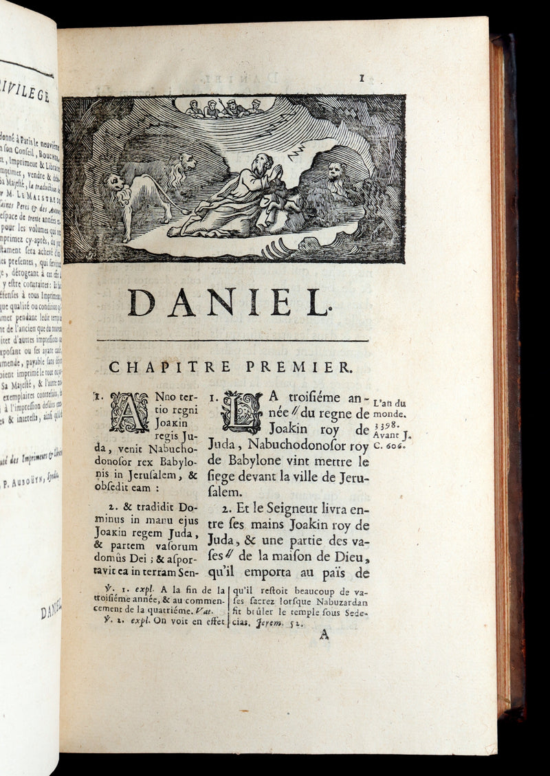 1700 Rare Latin French Book - Daniel and the Maccabees from the Old Testament