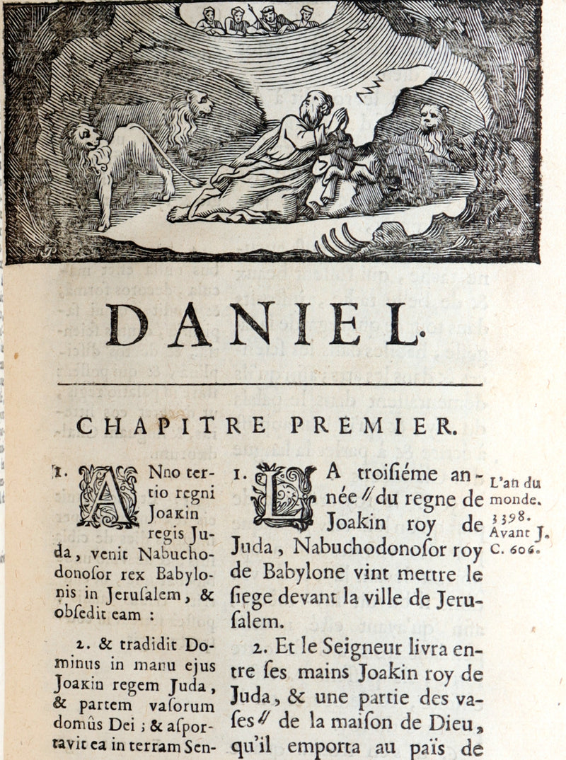 1700 Rare Latin French Book - Daniel and the Maccabees from the Old Testament