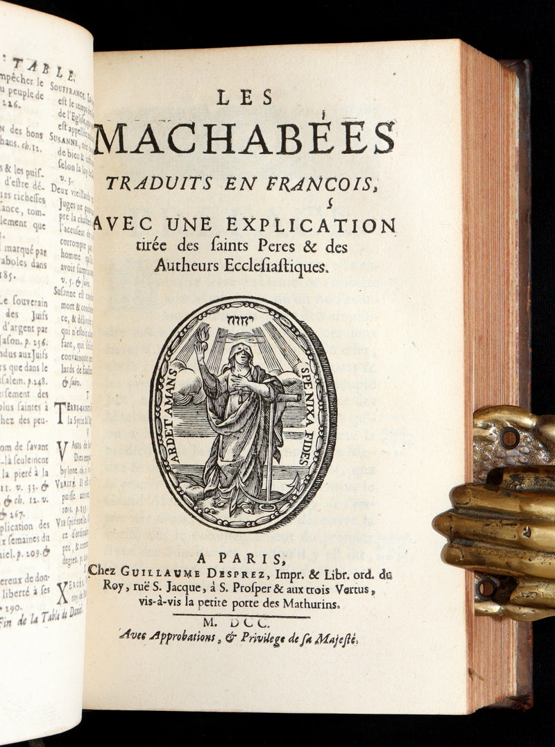 1700 Rare Latin French Book - Daniel and the Maccabees from the Old Testament