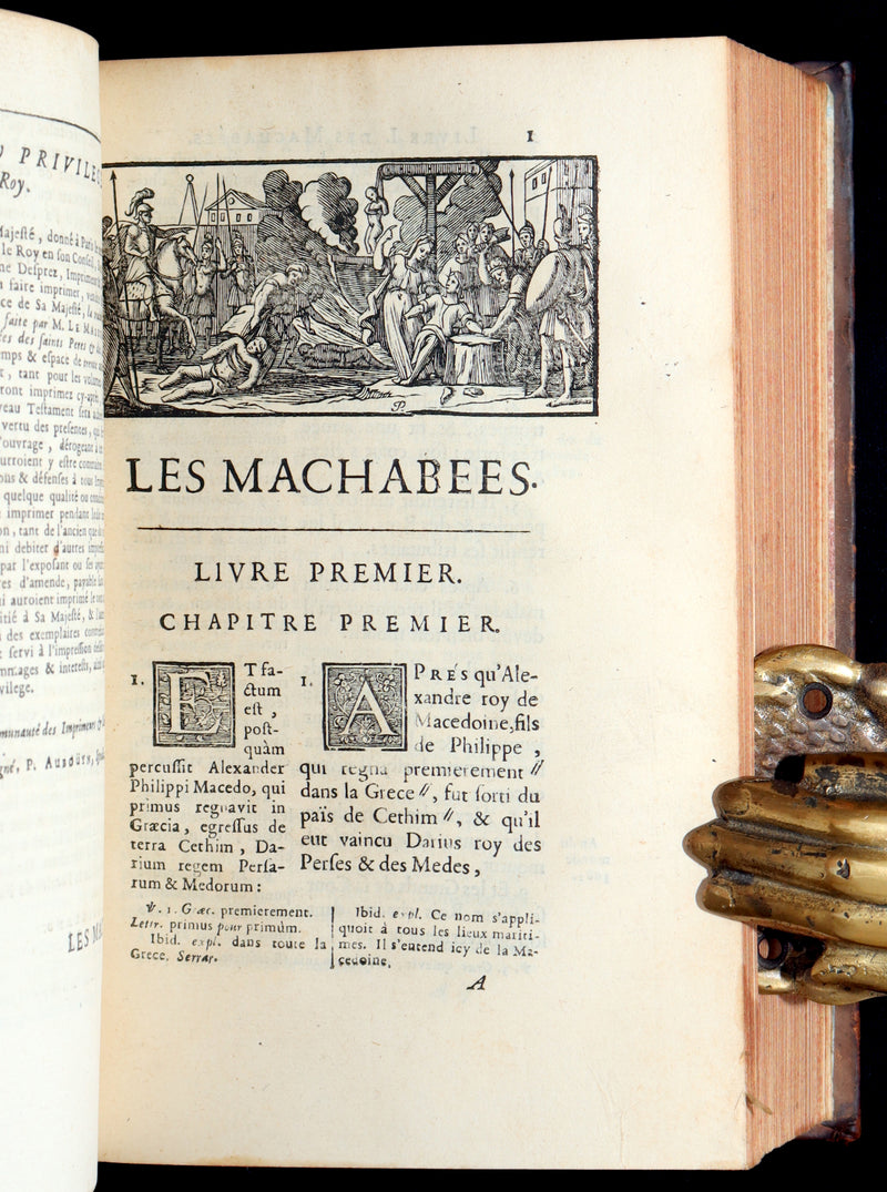 1700 Rare Latin French Book - Daniel and the Maccabees from the Old Testament