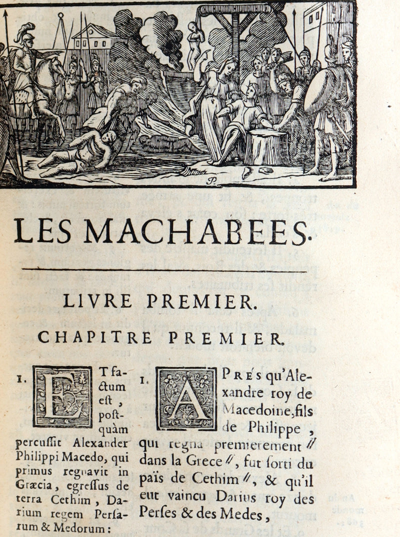 1700 Rare Latin French Book - Daniel and the Maccabees from the Old Testament