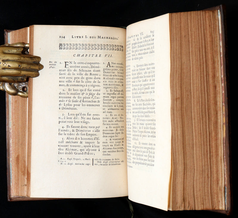 1700 Rare Latin French Book - Daniel and the Maccabees from the Old Testament