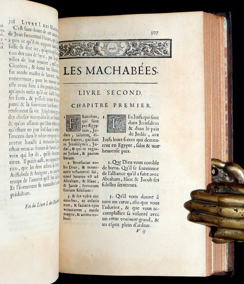 1700 Rare Latin French Book - Daniel and the Maccabees from the Old Testament