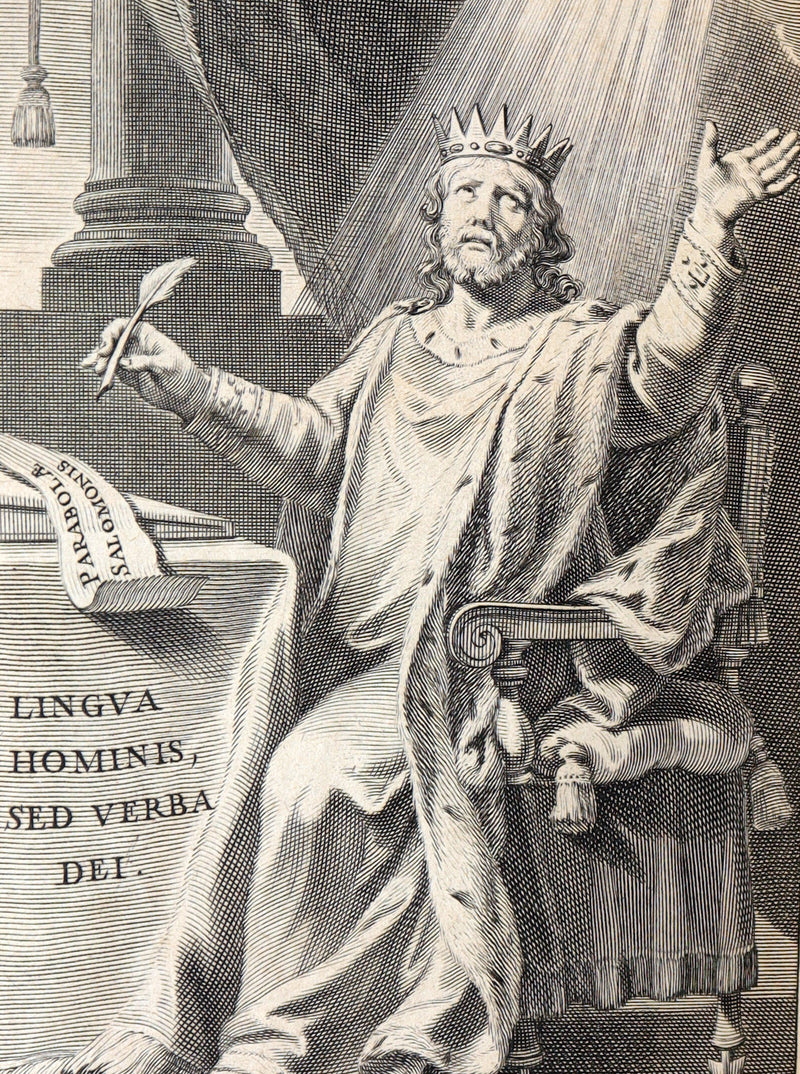 1681 Rare Latin French Book - Solomon Book of Proverbs from the Old Testament