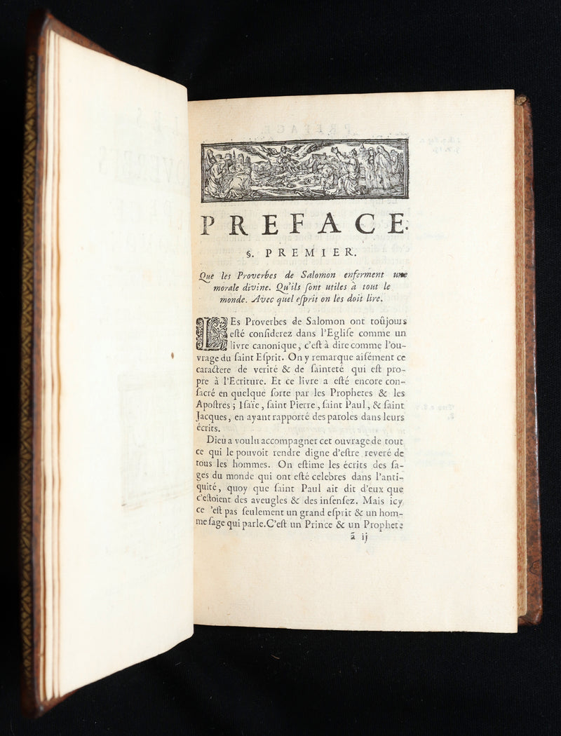 1681 Rare Latin French Book - Solomon Book of Proverbs from the Old Testament