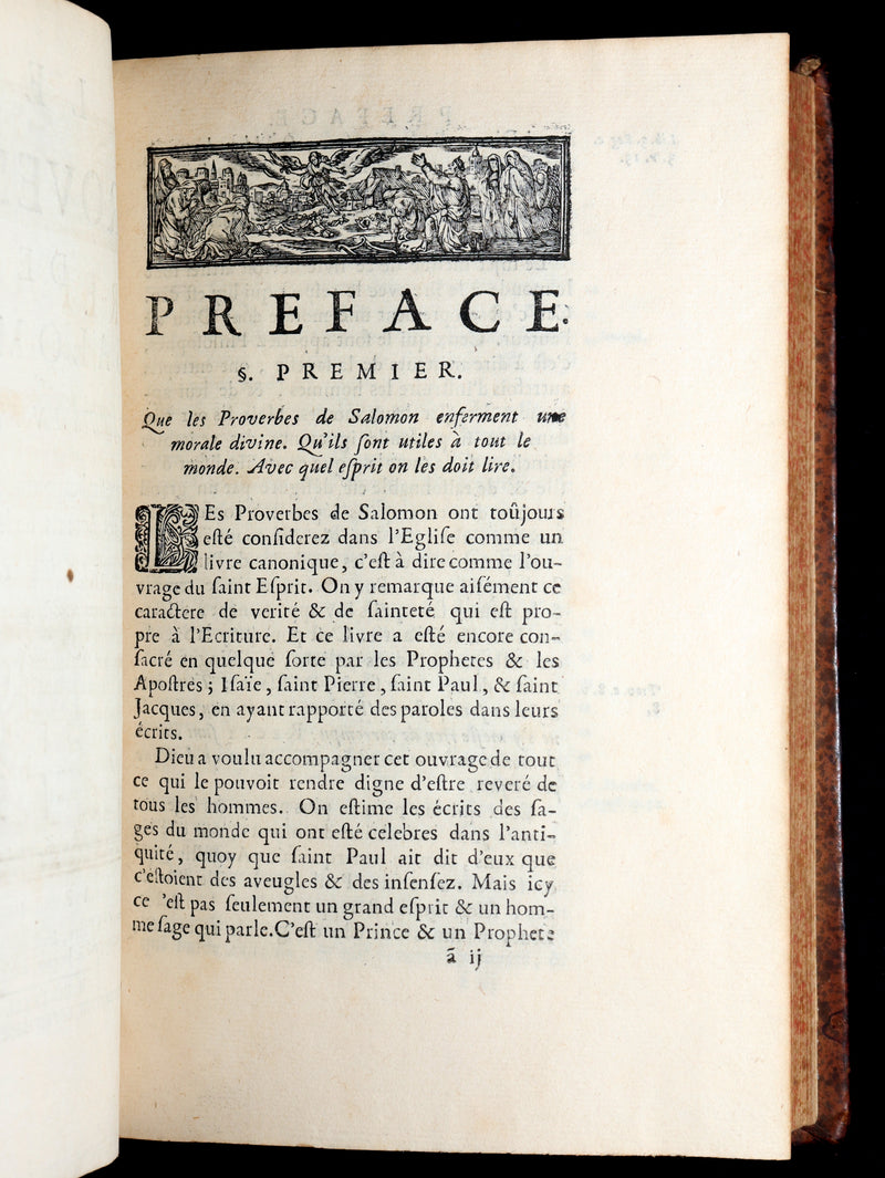 1681 Rare Latin French Book - Solomon Book of Proverbs from the Old Testament