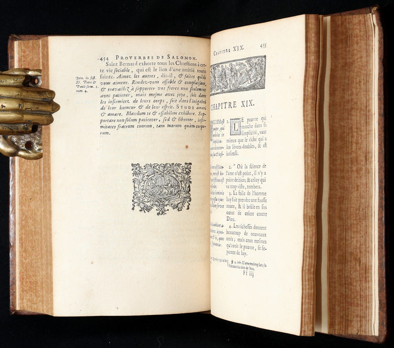 1681 Rare Latin French Book - Solomon Book of Proverbs from the Old Testament