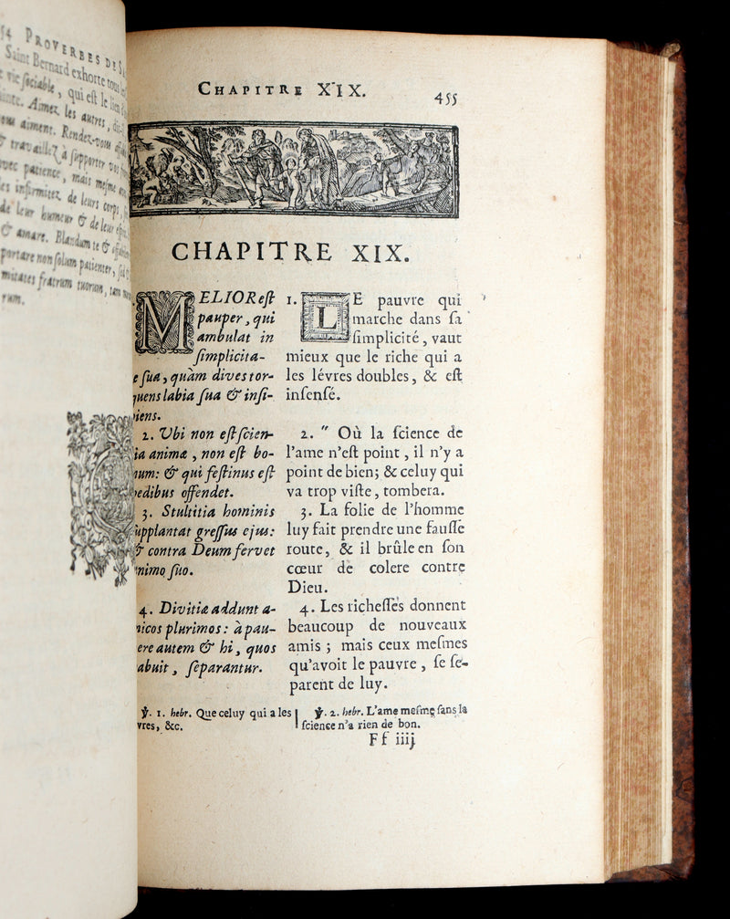 1681 Rare Latin French Book - Solomon Book of Proverbs from the Old Testament