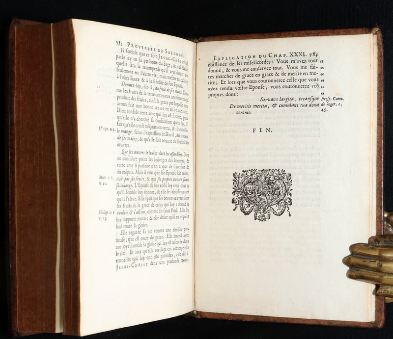 1681 Rare Latin French Book - Solomon Book of Proverbs from the Old Testament