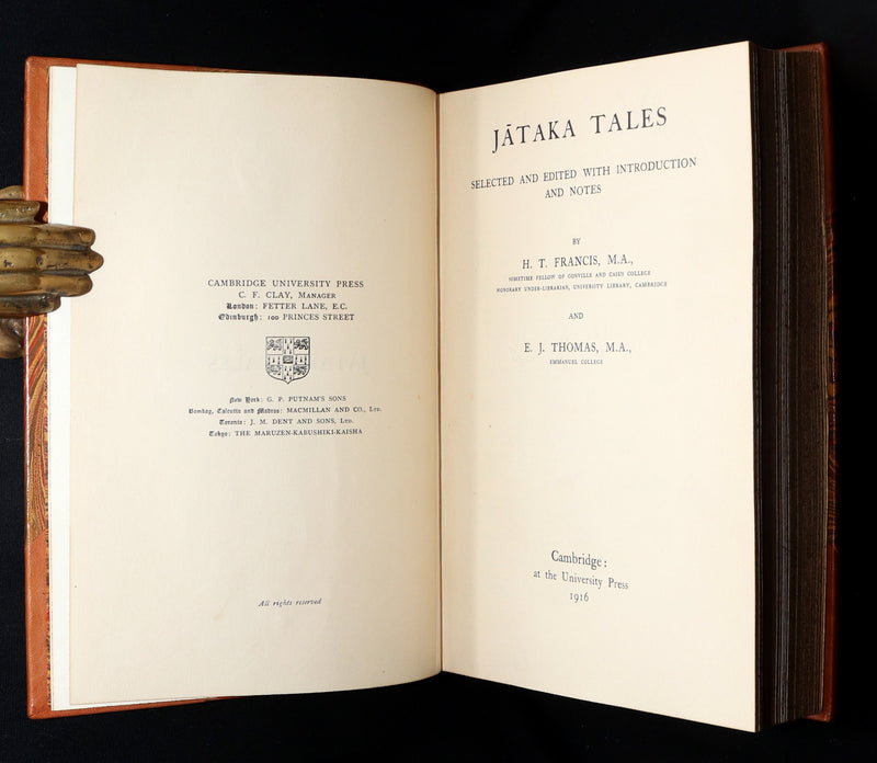 1916 First Edition - Jataka Tales on  lives of the Buddha by Francis and Thomas
